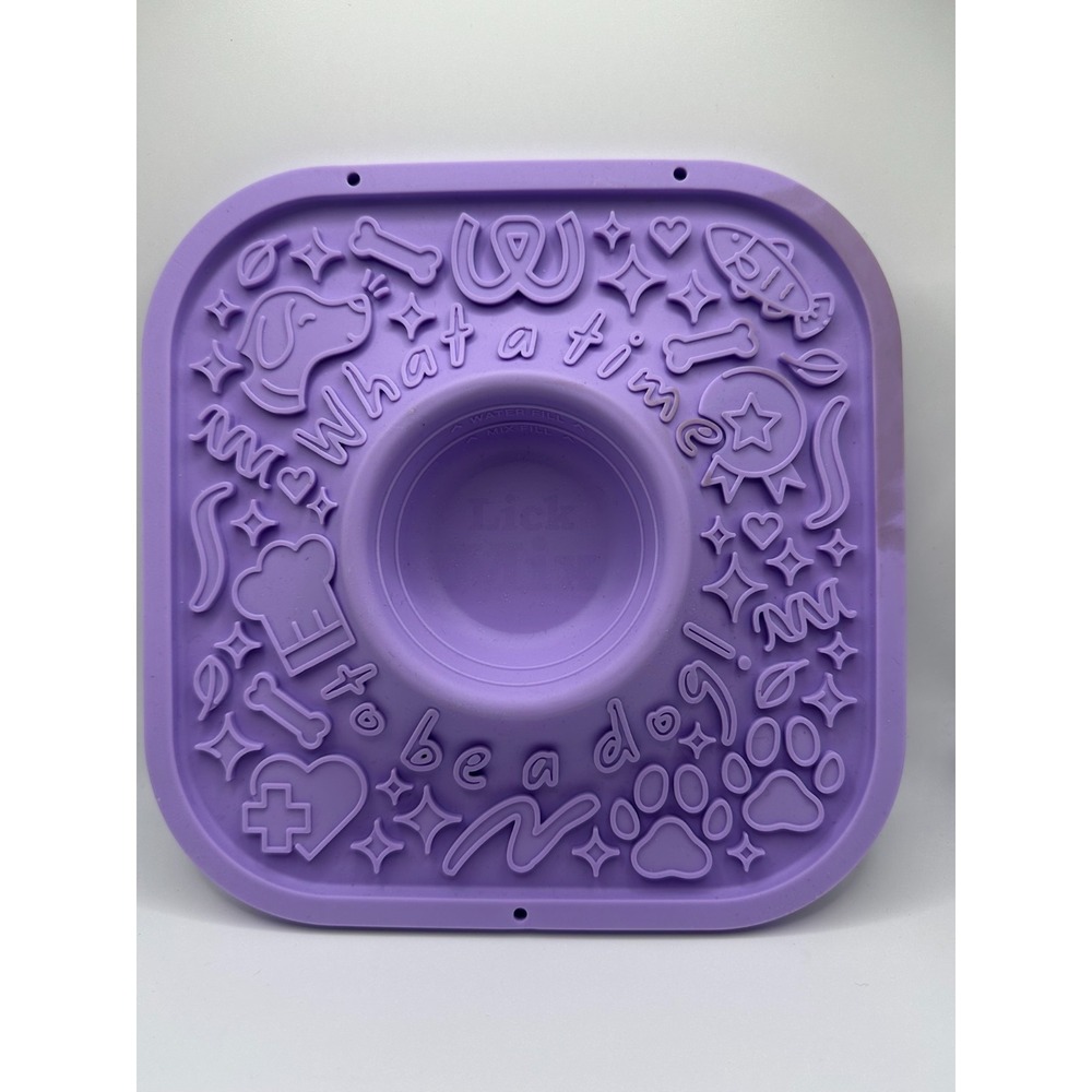Woof LickMat, Slow Feeder Mat for Dogs, Lavender